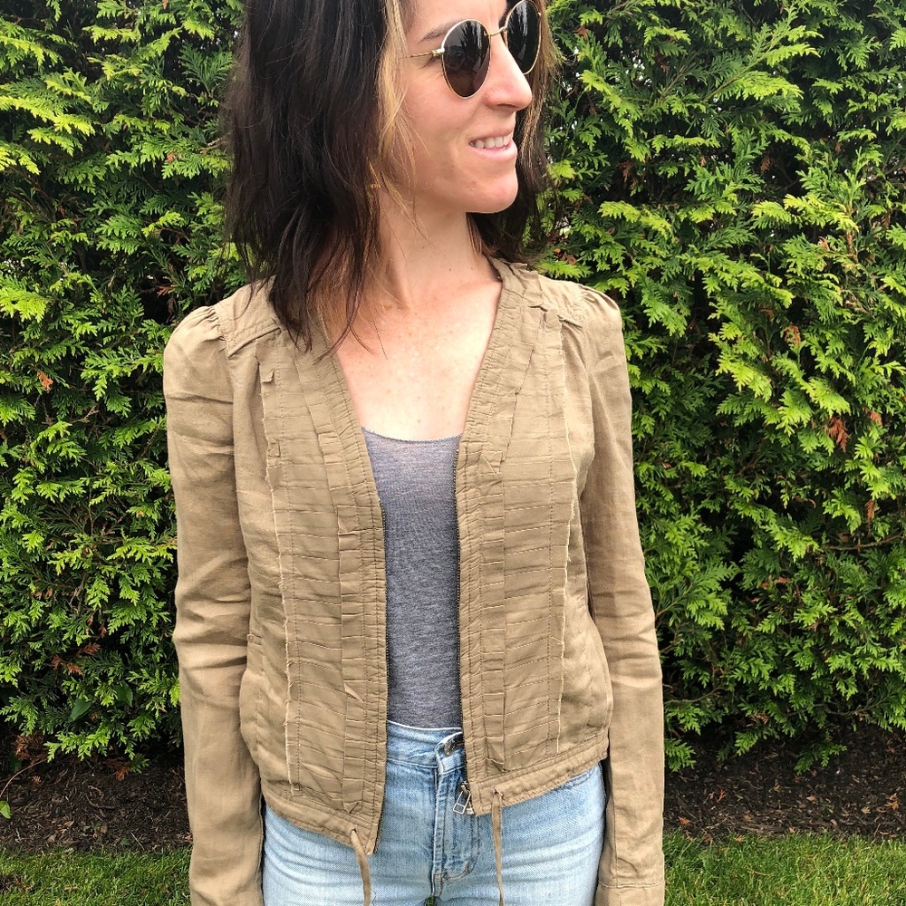Anthropologie Linen Jacket - Size 0